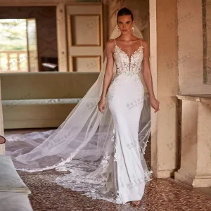 Glamorous Wedding Dresses Exquisite Bridal Gowns Lace Appliques Sleeveless Backless Sexy Robes Vestidos De Novia Customized 2026