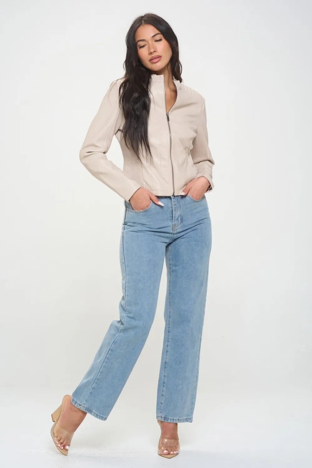 Coalition LA Zip Up Vegan Moto Jacket - Image 5