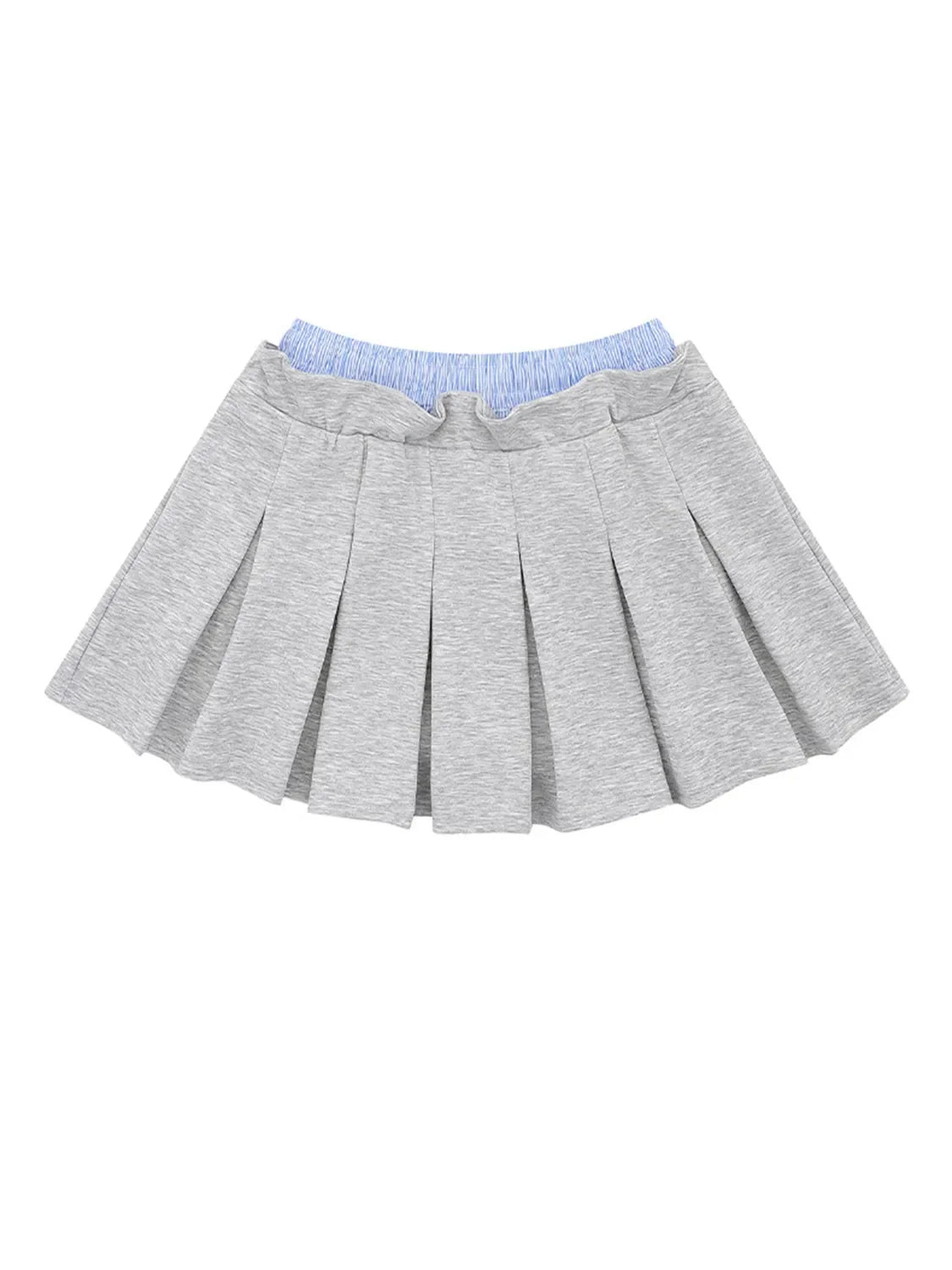 Drawstring Pleated Mini Skirt - Image 2
