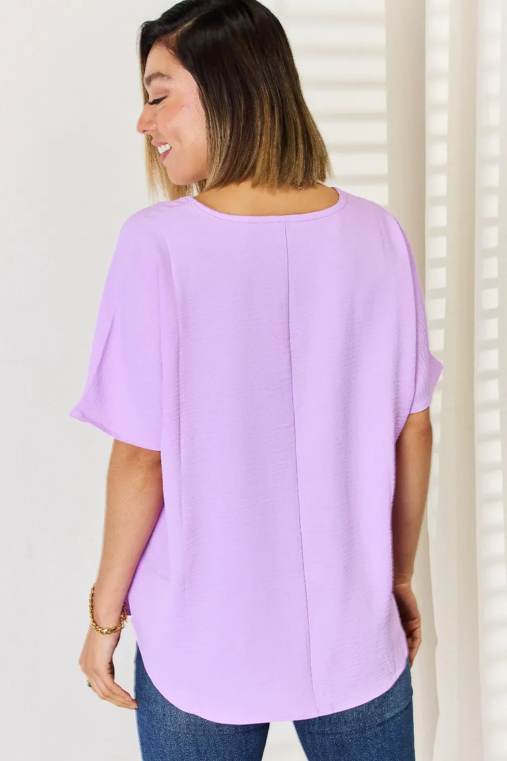 Zenana Texture Short Sleeve T-Shirt - Image 4