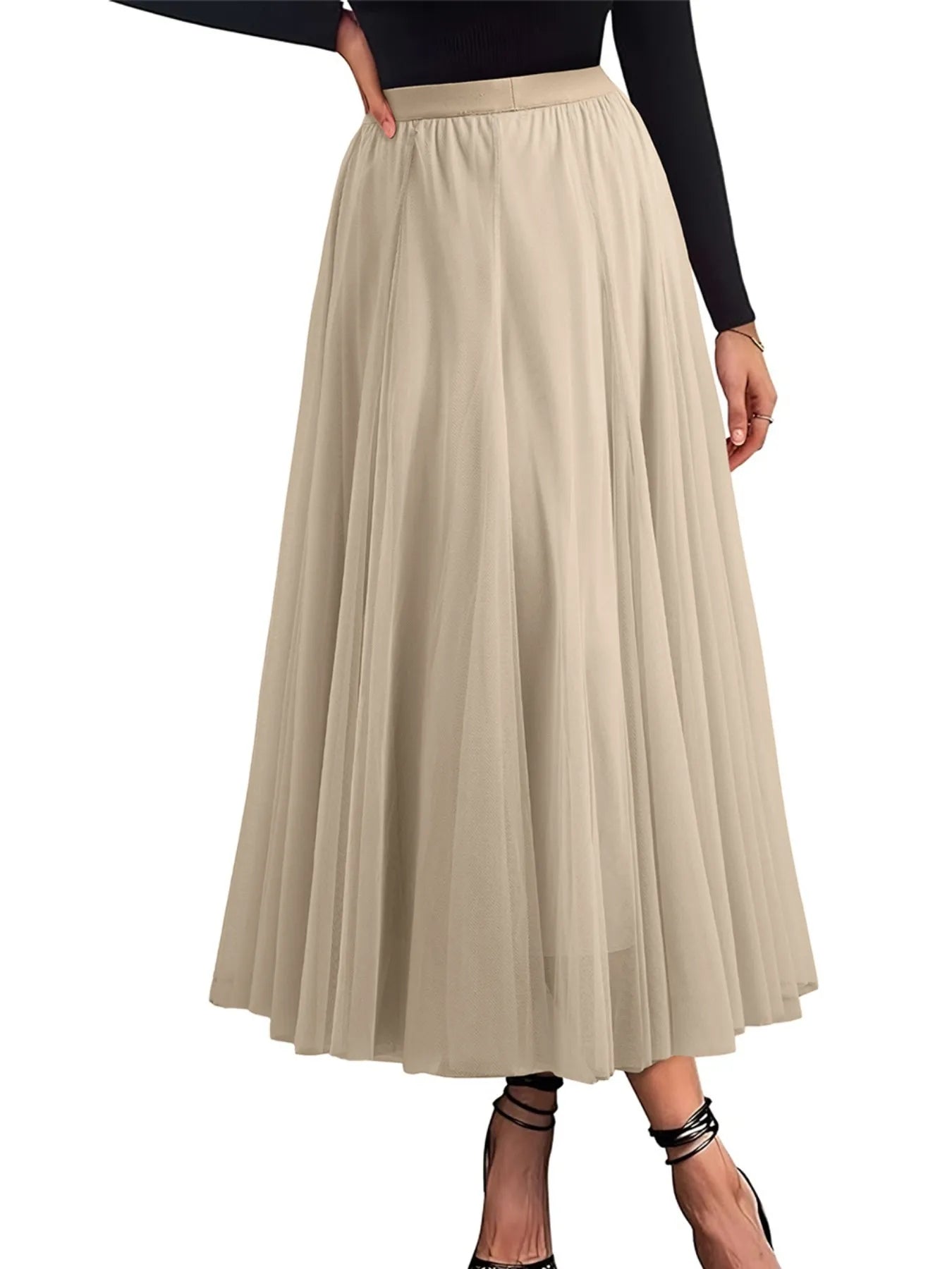 High-Waisted Midi Skirt - Image 2