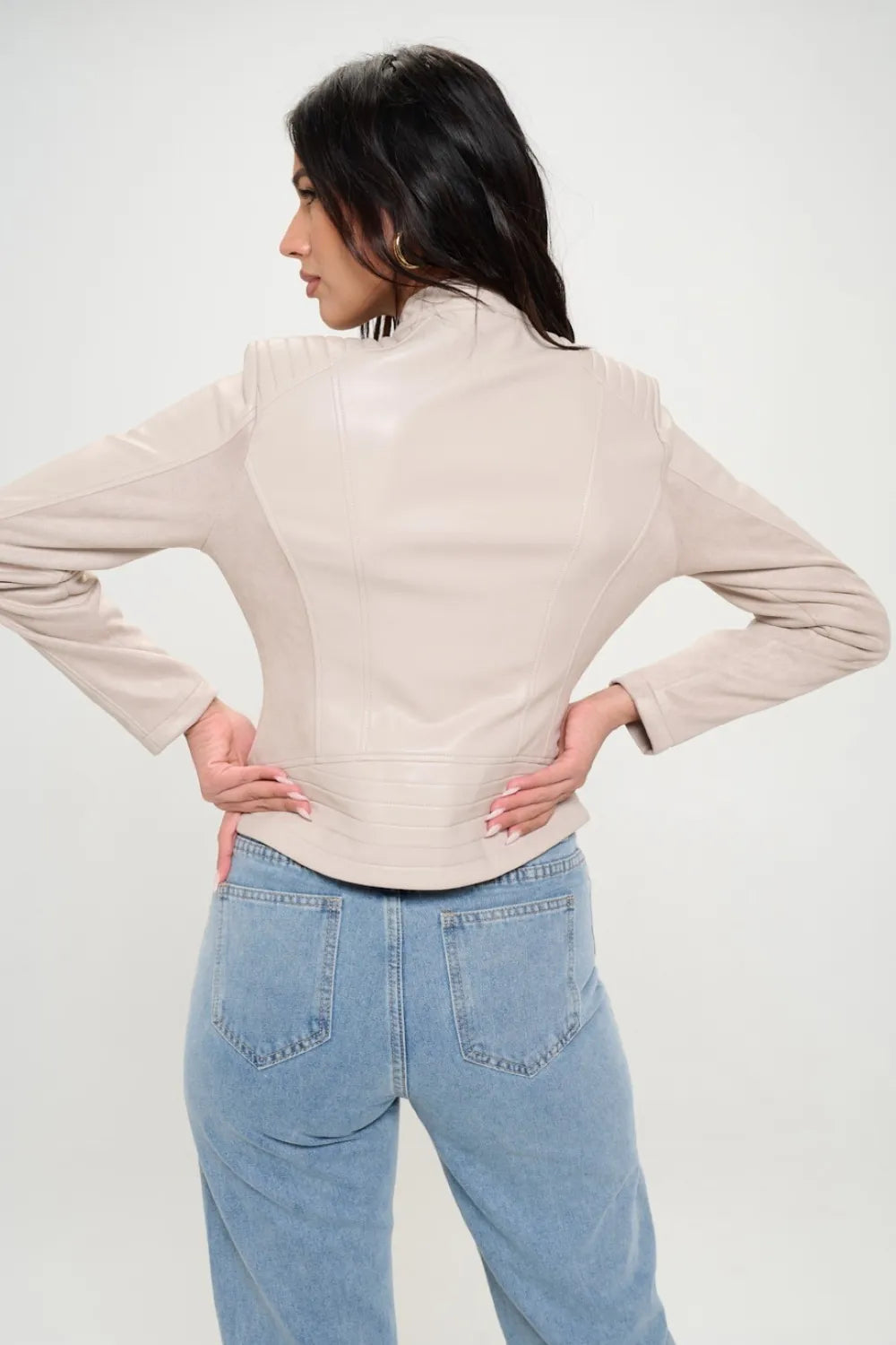 Coalition LA Zip Up Vegan Moto Jacket - Image 2