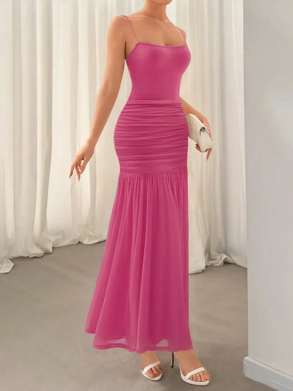 Ruched Maxi Cami Dress - Image 3