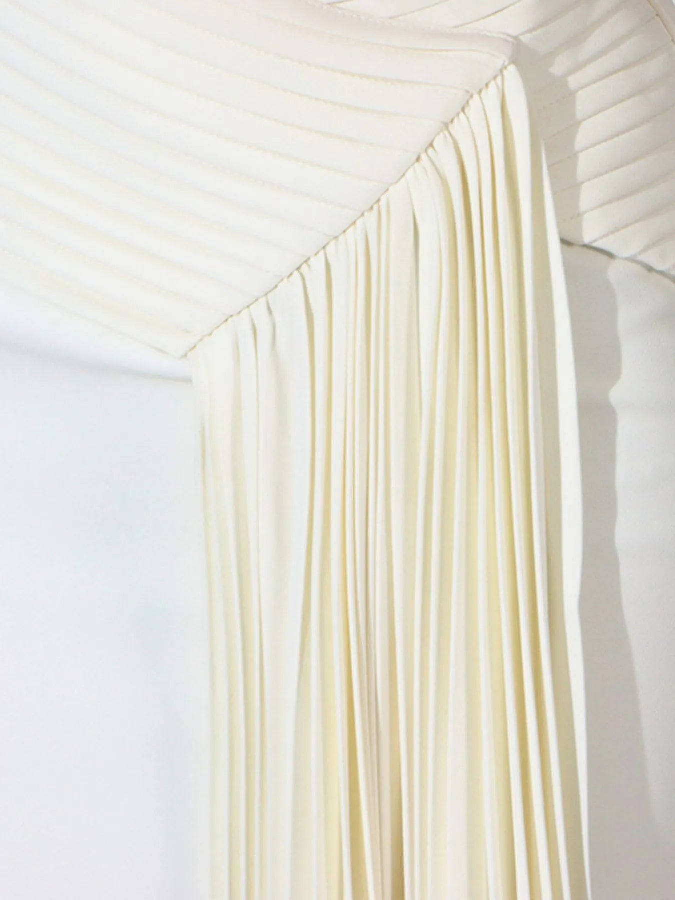 Single Shoulder Pleated Dress - Image 9