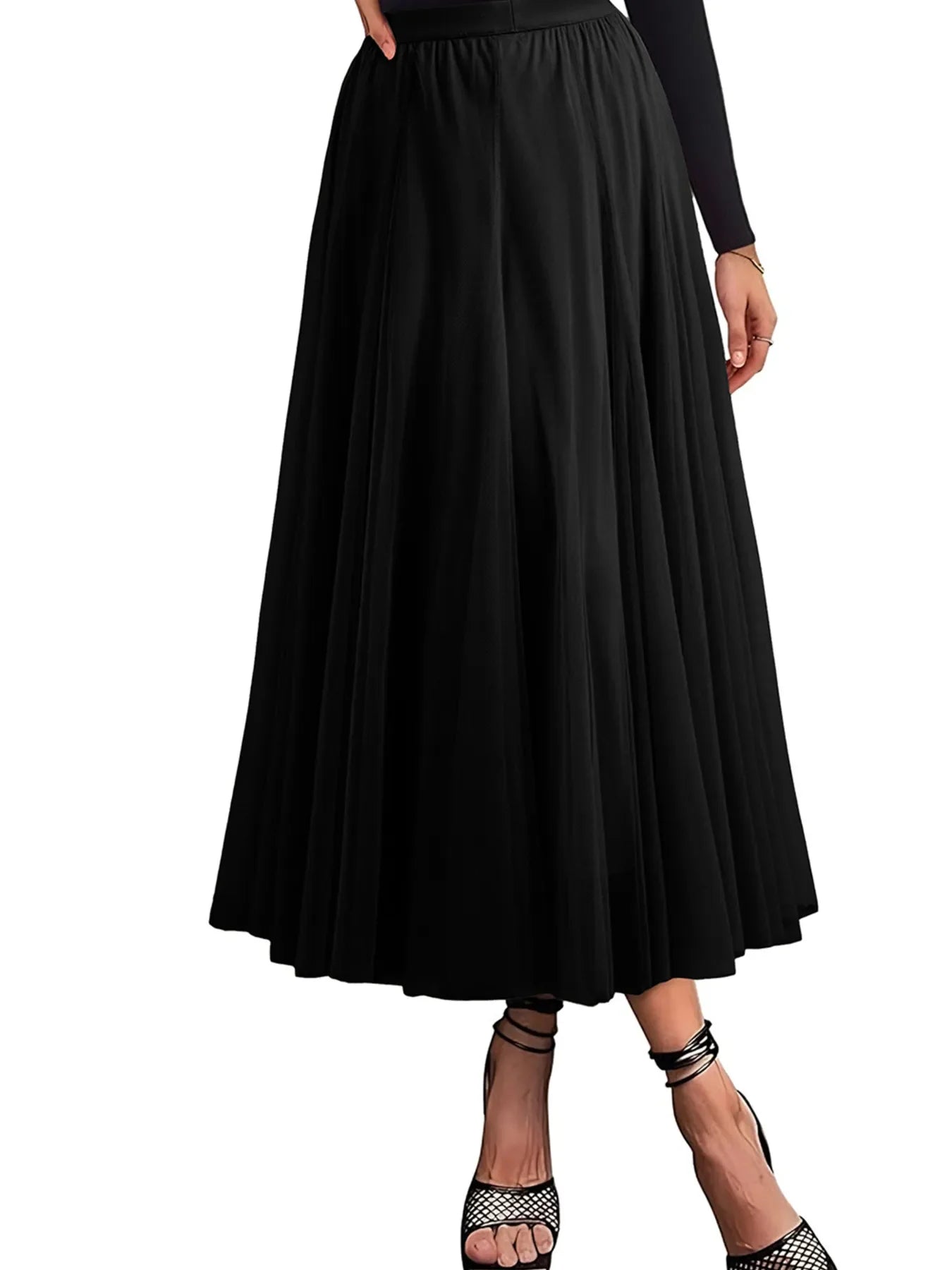 High-Waisted Midi Skirt - Image 12