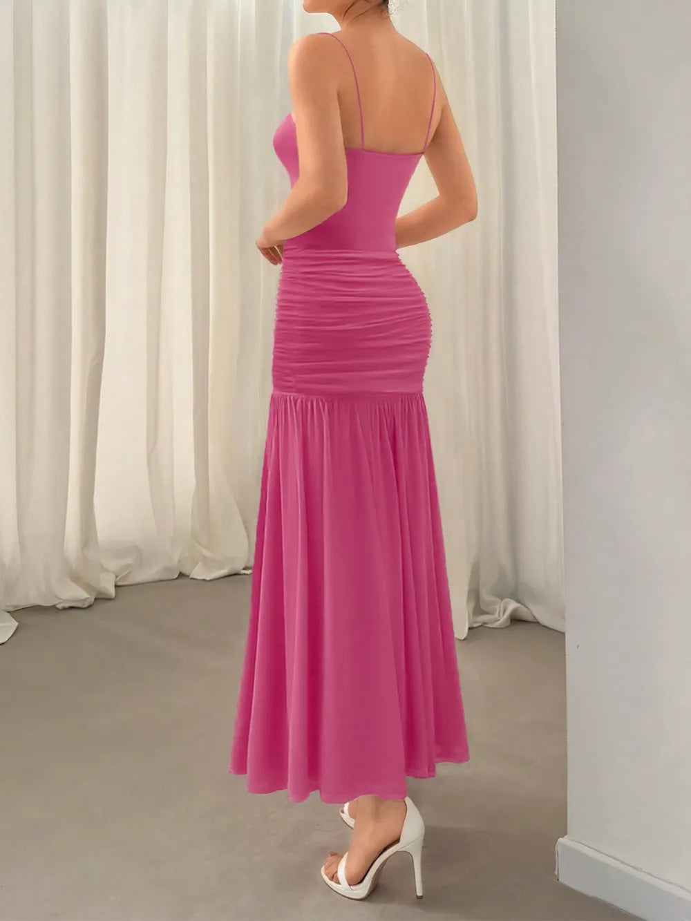 Ruched Maxi Cami Dress - Image 2